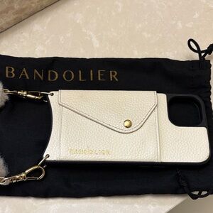 Bandolier Ivory Phone Case with Gold Accents